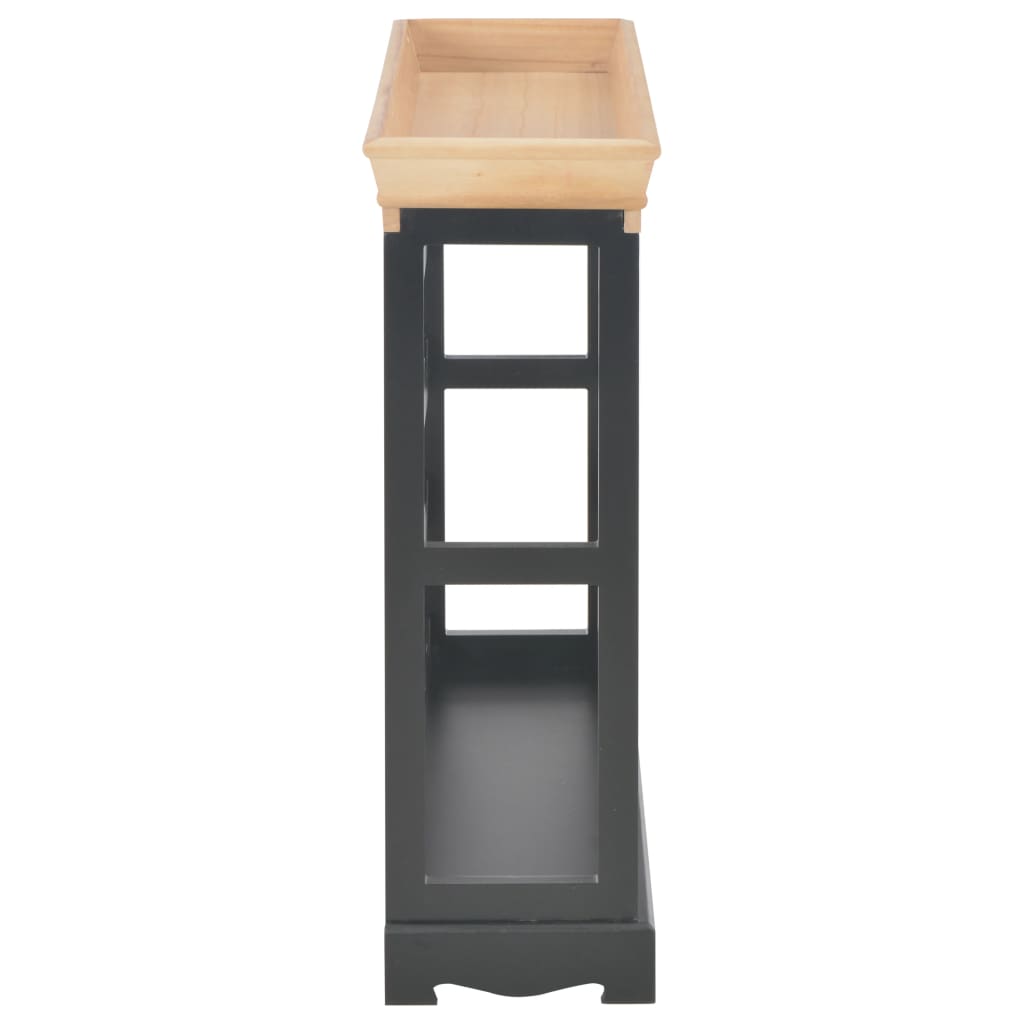 Armario botellero MDF negro 70x22,5x70,5 cm