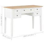 Escritorio de madera blanco 109,5x45x77,5 cm