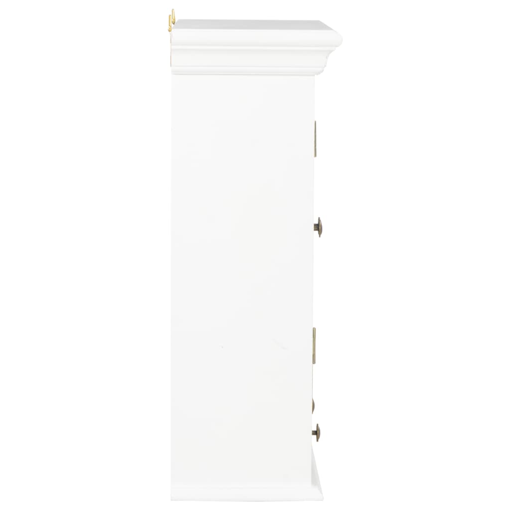 Armario de pared de madera maciza blanco 49x22x59 cm