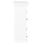 Armario de pared de madera maciza blanco 49x22x59 cm