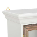 Armario de pared de madera maciza blanco 49x22x59 cm