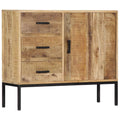 Aparador de madera de mango maciza 88x30x71 cm