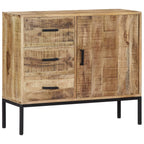 Aparador de madera de mango maciza 88x30x71 cm