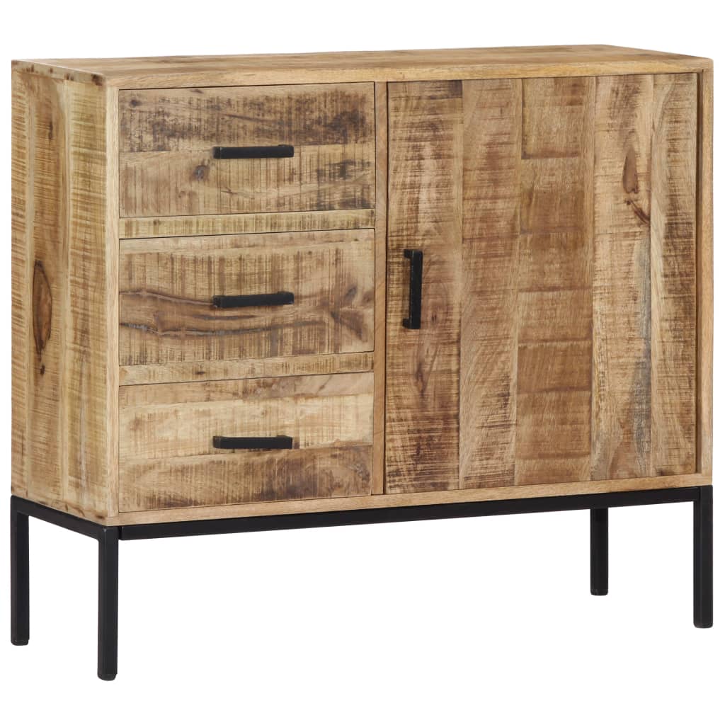 Aparador de madera de mango maciza 88x30x71 cm