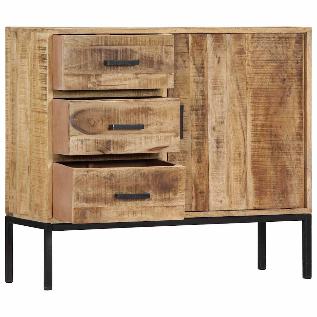 Aparador de madera de mango maciza 88x30x71 cm