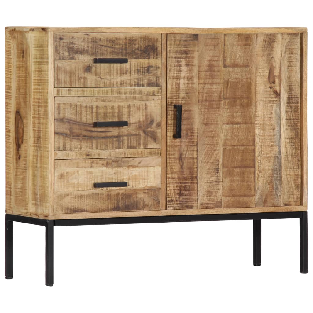 Aparador de madera de mango maciza 88x30x71 cm