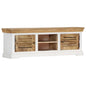 Mueble de TV madera maciza de mango 110x30x40 cm