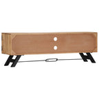 Mueble de TV madera maciza de acacia 140x30x45 cm