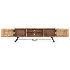 Mueble de TV madera maciza de acacia 140x30x45 cm
