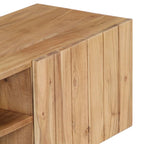 Mueble de TV madera maciza de acacia 140x30x45 cm