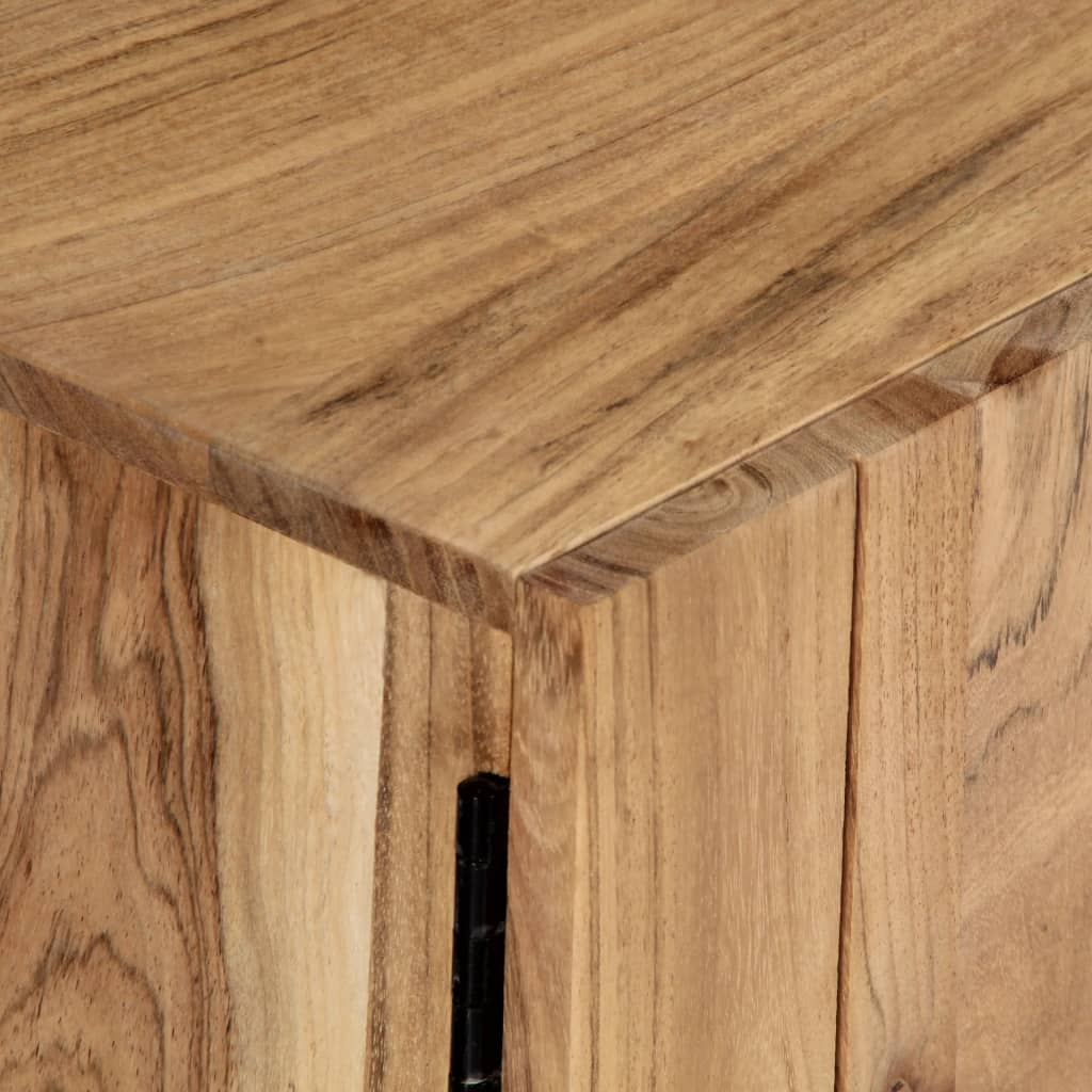 Mueble de TV madera maciza de acacia 140x30x45 cm