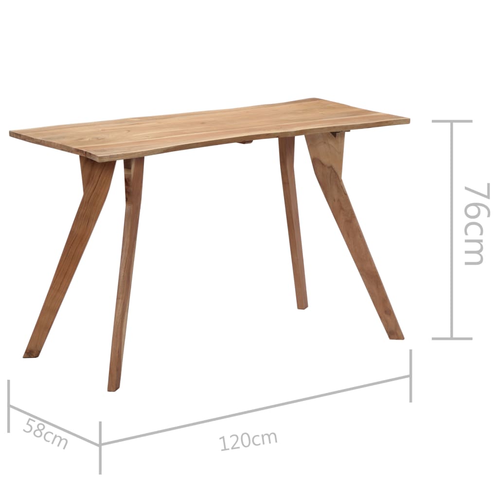 Mesa de comedor madera maciza de acacia 120x58x76 cm