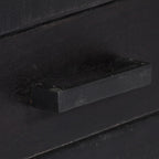 Mueble para TV de madera maciza de mango negro 118x30x40 cm
