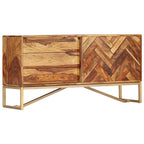 Aparador de madera maciza de acacia 118x30x60 cm
