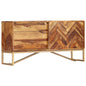 Aparador de madera maciza de acacia 118x30x60 cm