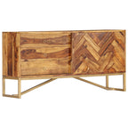 Aparador de madera maciza de acacia 118x30x60 cm