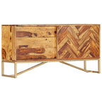 Aparador de madera maciza de acacia 118x30x60 cm