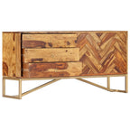 Aparador de madera maciza de acacia 118x30x60 cm