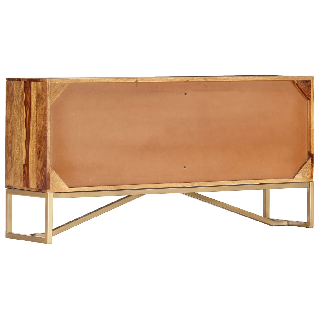 Aparador de madera maciza de acacia 118x30x60 cm