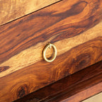 Aparador de madera maciza de acacia 118x30x60 cm