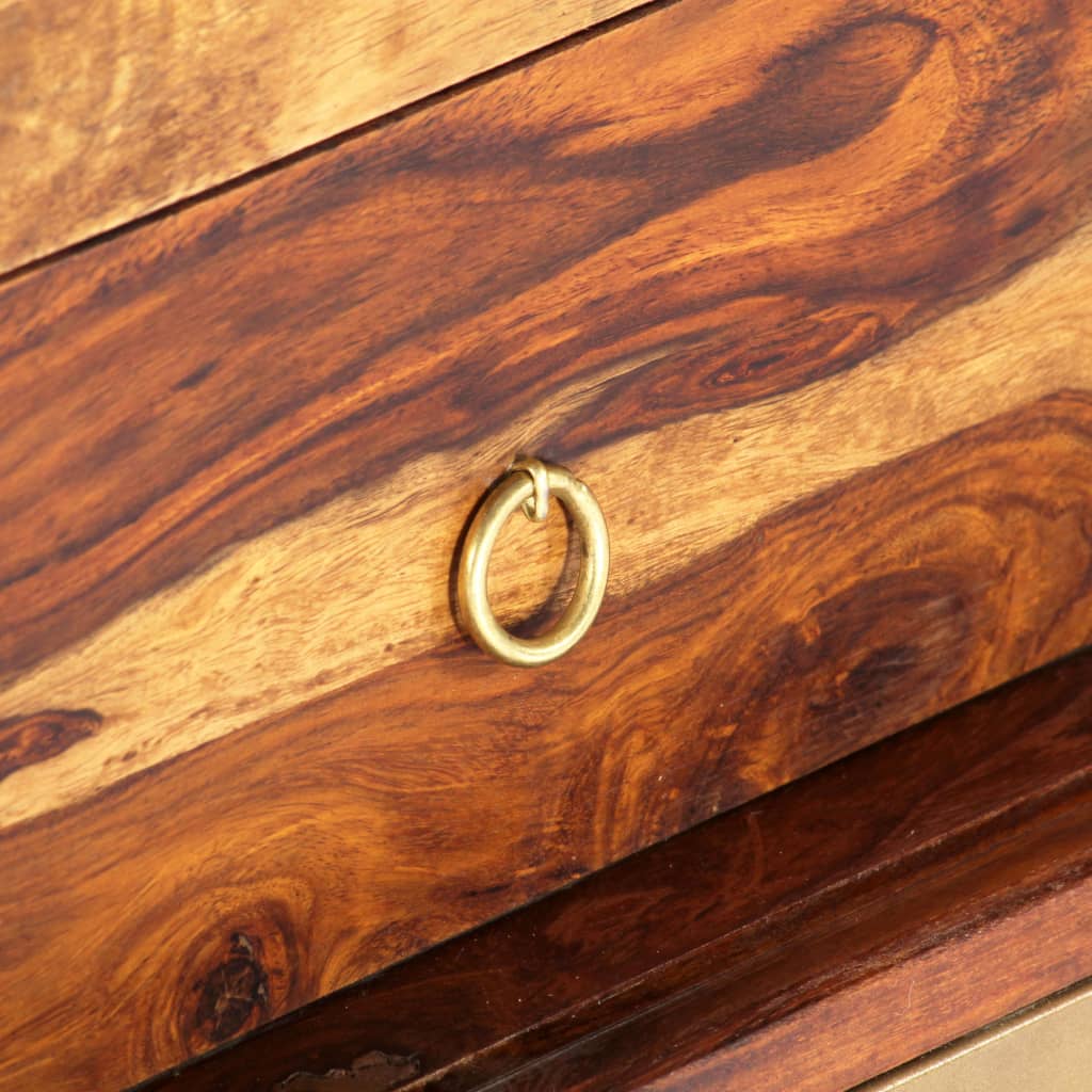 Aparador de madera maciza de acacia 118x30x60 cm