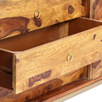 Aparador de madera maciza de acacia 118x30x60 cm
