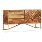 Aparador de madera maciza de acacia 118x30x60 cm