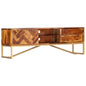 Mueble para TV madera maciza de acacia 140x30x45 cm