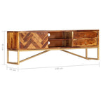 Mueble para TV madera maciza de acacia 140x30x45 cm