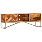 Mueble para TV madera maciza de acacia 140x30x45 cm