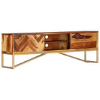 Mueble para TV madera maciza de acacia 140x30x45 cm