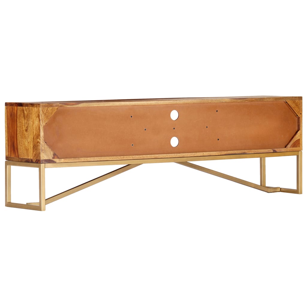 Mueble para TV madera maciza de acacia 140x30x45 cm