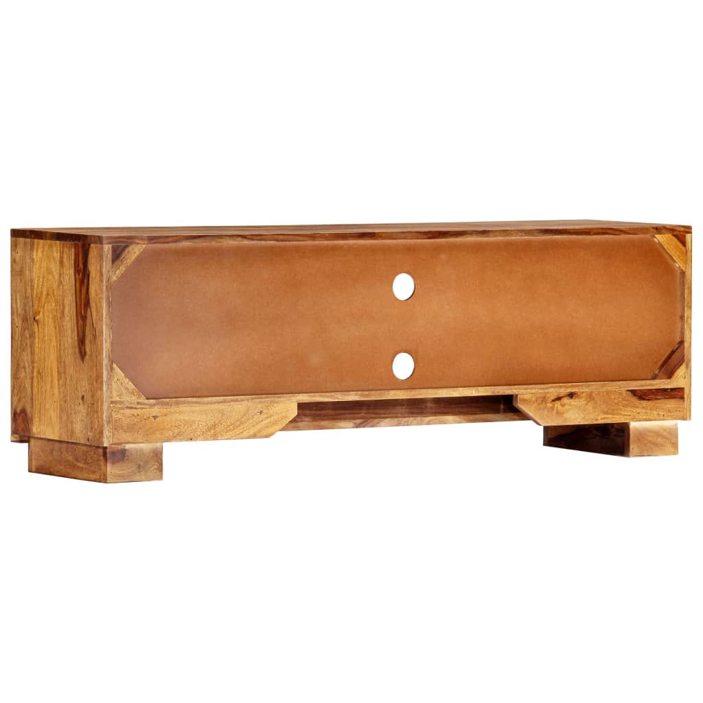 Mueble de TV madera maciza de acacia 118x30x40 cm