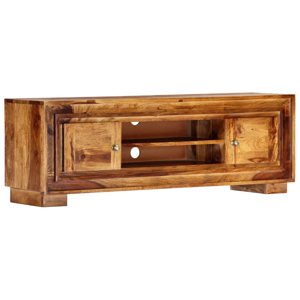Mueble de TV madera maciza de acacia 118x30x40 cm