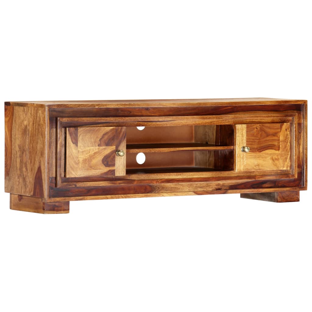 Mueble de TV madera maciza de acacia 118x30x40 cm