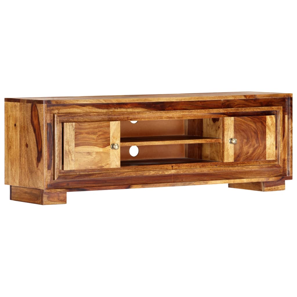 Mueble de TV madera maciza de acacia 118x30x40 cm