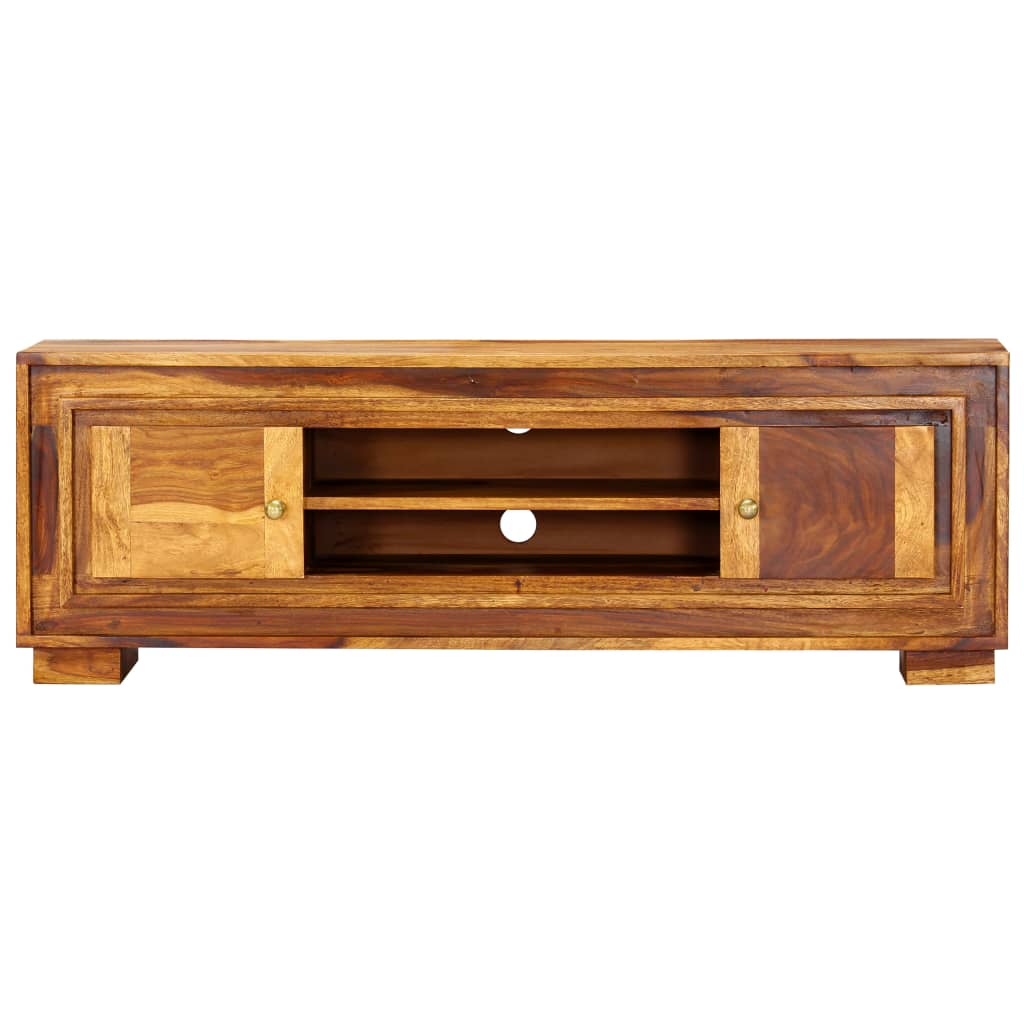 Mueble de TV madera maciza de acacia 118x30x40 cm