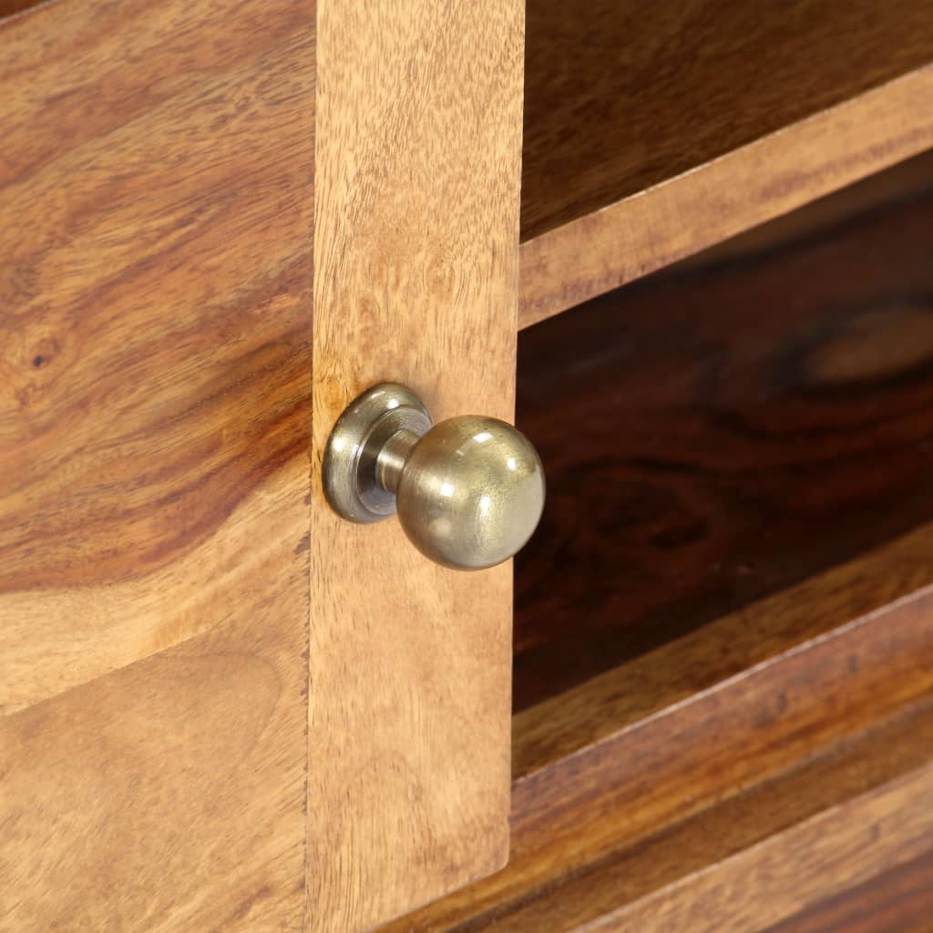 Mueble de TV madera maciza de acacia 118x30x40 cm