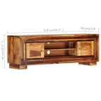 Mueble de TV madera maciza de acacia 118x30x40 cm