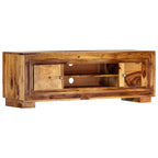 Mueble de TV madera maciza de acacia 118x30x40 cm