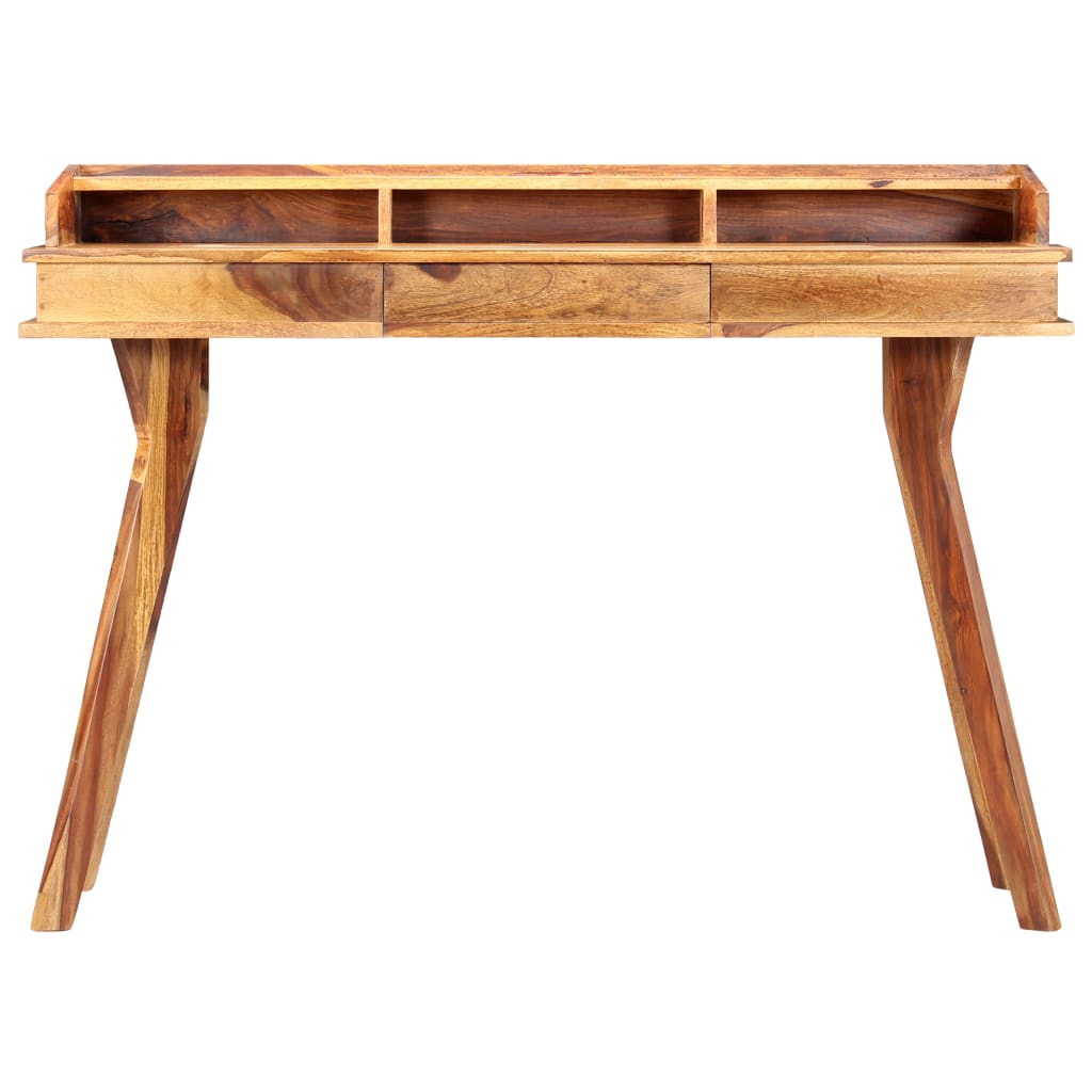 Escritorio de madera maciza de acacia 115x50x85 cm