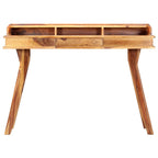 Escritorio de madera maciza de acacia 115x50x85 cm