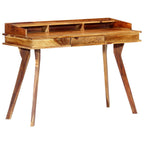 Escritorio de madera maciza de acacia 115x50x85 cm