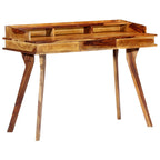 Escritorio de madera maciza de acacia 115x50x85 cm