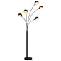 Black and gold floor lamp 5 x E14 200 cm