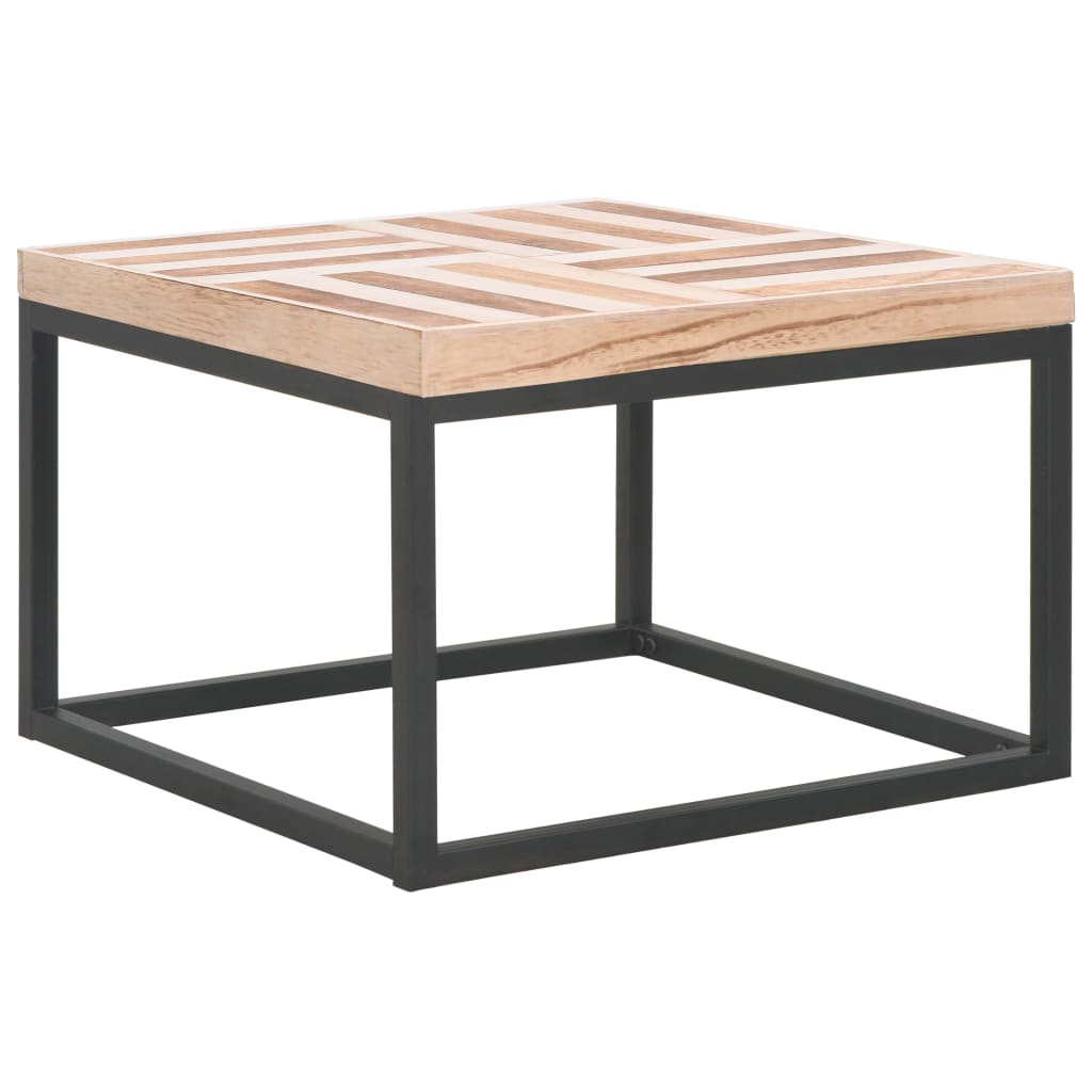 Mesa de centro de madera maciza 50x50x33,5 cm