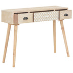 Mesa consola con 3 cajones madera maciza de pino 100x30x73 cm