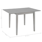 Mesa de comedor extensible gris (80-120)x80x74 cm MDF