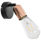 Lámpara focos 2 uds bombillas de filamento 2W negro cobre E27