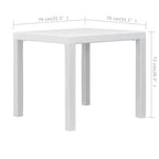 Mesa y sillas de jardín 3 piezas plástico blanco aspecto ratán